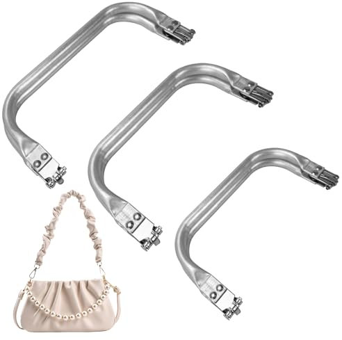 3 Pezzi Chiusura per Borsa Uncinetto 16cm 18cm 20cm Chiusura a Molla per Borse in Alluminio Manico Borsa Cornice per Borsa Frizione Artigianato Progetti Fai da Te