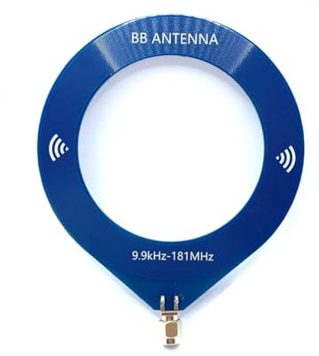 JNJOOD 9,9 kHz - 181 MHz Frequenz Kleine Rundantenne Breitbandantenne Tragbare MW SW-Antenne für Radio