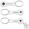 GWAWG 3 PCS Trolley Token Keyrings, Stainless Steel Shopping Trolley Coin, Universal Trolley Tokens for Supermarket Carts, Trolley Release Key for Shopping, Durable Keychain Gift for Family Friends