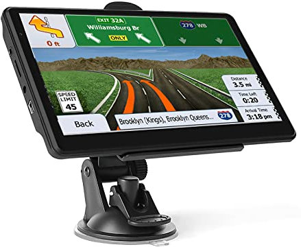 GPS Auto 7 Pollice GPS Pesi Pesi Professionali, Navigazione Auto con HD Touch Screen, Multi-Languages Guida e Mappe EU Navigazione GPS, Info Traffico, per Auto Camion Campeggio Auto