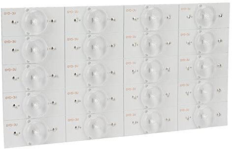 100 Bombillas LED con Lente de 3 V para TV LCD – Superbrillantes con Cable – Retroiluminación LED de Repuesto para Pantallas de Televisión