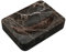 HAMAKAWA Naturmarmor Seifenschale, Dunkelbraun Rechteck Schmuckschale L12 cm x W9 cm, Kalkstein Duschseifenhalter, Moderner Steinschwammhalter, Bar Seife Saver Tablett für Bad, Küche