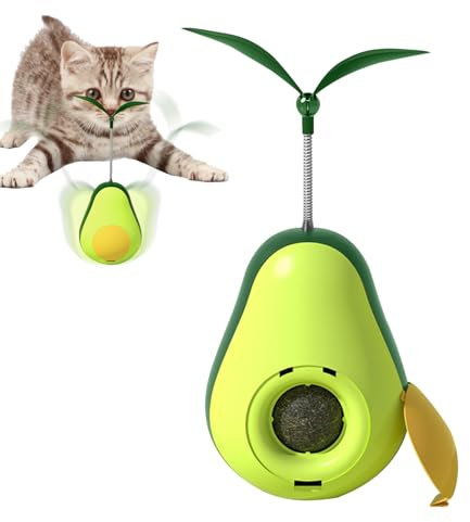 Dgayaeic Giocattolo da masticare per gatti con erba gatta e avocado, stimolante e divertente ripieno di erba gatta per addestramento, ricompensa, gioco e sollievo dalla noia