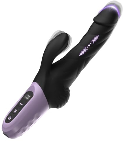 Vibration für Frauen Vibrator mit Stoßfunktion - Dildo Sex Spielzeug für die Frau Paare, Vibratorensets für Frauen G Punkt und Klitoris mit 9 Vibrationsmodi und Schubmodi, Sex Toys Erotik Sexspielzeug