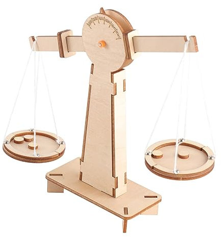 Kisangel 1 Pièce Échelles d'équilibre Jouets d'éveil Balance Jouets d'échelle de Poids Jouets à l'échelle en Bois Jouets éducatifs
