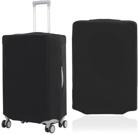 COYUN 1 Pcs Housse Protection Valise, Elastique Housse de Valise, Housses de Valise Couverture de Bagages Housse de Protection pour Valise en Silicone, pour Plupart des Bagages, Réutilisable(Noir, XL)