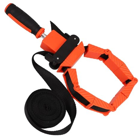 MERRYHAPY Adjustable Nylon Strap Clamps for Woodworking with Ratchet Band Clamp Multi-Angle Binding Tool for DIY Projects and Professional Construction Use