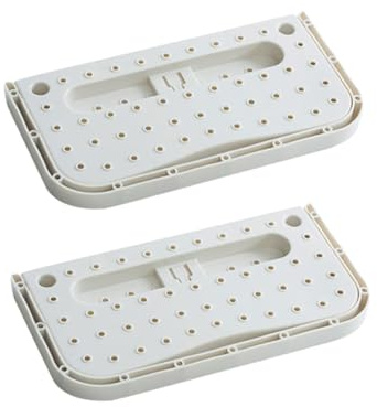 DOITOOL 2pièces Porte Chaussures Mural Pliable Et Suspendu Étagère à Chaussures Adhésive Organisateur De Pantoufles pour Maison Blanc