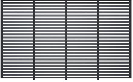 PRIMEYARD Persiennes 4 pièces en Aluminium - Panneau Statique en Anthracite pour Pergola Premium