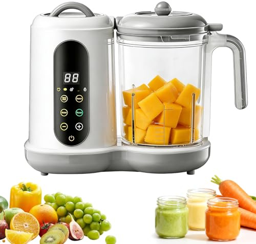Baby Food Maker One Step Food Processor Blender Puree Maker Grinder Mills | Auto Cooking & Grinding Steamer and Blender with 4 Cooking Presets, BPA-Free, Self Cleans, Touch Screen Control