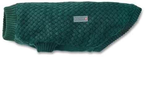 Wolters Strickpullover Square | Hundepullover für kühle Tage | Farbe Piniengrün - Gr. 45 (Rückenlänge 43-45 cm)