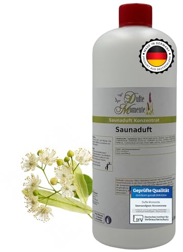 Dufte Momente Saunaaufguss-Konzentrat Lindenblüten – 1 Liter – mild & blumig – konzentriert & ergiebig – zertifizierte Profi-Qualität – vegan & Made in Germany
