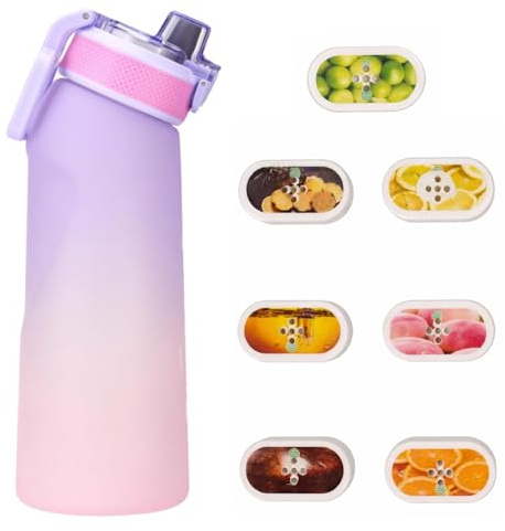 Formeupyaup Air Borraccia Originale Up da 700ml, Air Bottiglia Up Tritan Senza BPA, Air Starter Up Set Borracce 0 Tazza di zucchero e acqua Bere Frutta Fragranza (P-pink)