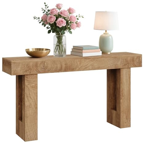 Garvee Console Étroite, Table d'appoint pour Canapé, Table Console en Bois de Rangement Rustique avec Étagère Ouvertes pour Couloir Chambre Salon