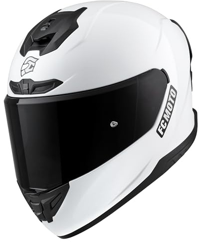 FC-Moto G-361S Helm, Weiß, S (55/56), ECE 22.06, Motorradhelm