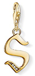 Thomas Sabo Damen Charm-Anhänger R Buchstabe Charm Club 925 Sterling Silber 1624-414-39