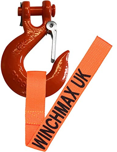 WINCHMAX Gancio per verricello. Forgiato in acciaio G70 da 3/8 di pollice. Adatto per argani fino a 14.000 libbre.