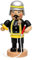 Dekohelden24 Holz Räuchermann Feuerwehrmann, L/B/H: 9,5 x 8 x 19 cm.