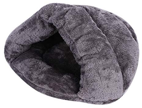 ITODA Hundebett Kleine Hund Hundehütte Plüsch Hundekissen Haustier Schlafsack Katze Welpe Hundehöhle Abwaschbar Katzenhöhle Weich Katzenbett Verdickt Schlafplatz für Zuhause Hundehaus Katzenhaus
