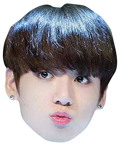 empireposter Bangtan Boys BTS - Jungkook - Papp Maske aus hochwertigem Glanzkarton mit Augenlöchern, Gummiband - Größe ca. 30x21 cm - Prominentenmaske, Funmaske