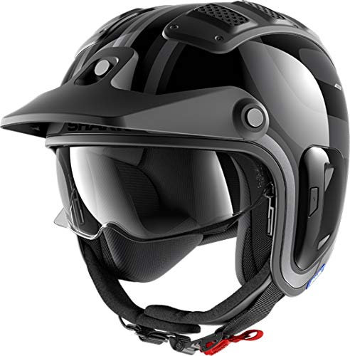 SHARK Motorradhelm X-DRAK 2 THRUST-R AKA, Schwarz, XS