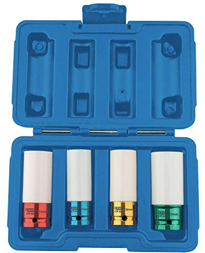 Draper 82972 1/2 Sq. Dr. Wheel Nut Sockets for Alloy Wheels (4 Piece)