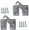QCAA Solid Brass Shutter Bar/Door Latch, 7/8 x 2-3/32, Satin Chrome, 2 Pack, Made in Taiwan