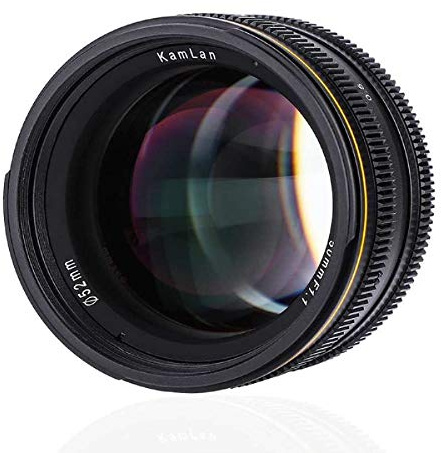 Kamlan Objectif 50 mm f1.1 APS-C Grande ouverture Mise au point manuelle Compatible avec Canon Mount EOS-M SONY E-Mount NEX Fuji X M4/3 Appareil photo sans miroir (compatible avec Fuji X)