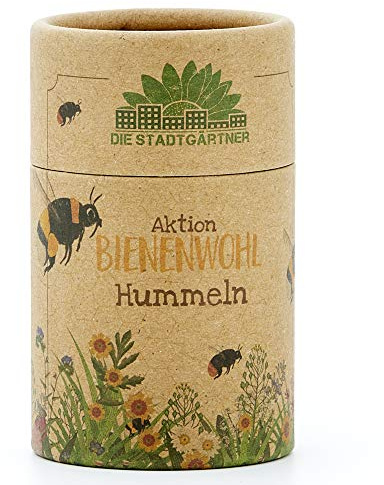 Die Stadtgärtner – Bienenwohl-Saatgut „Hummelwiese“ I Samen-Mischung für Hummeln mit Ringelblume, Mandelröschen, Oregano etc. I Ausreichend für 30 m² I 100% ökologisch & mindestens 2 Jahre haltbar