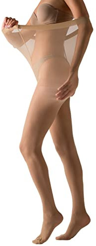 Gi&Gi Collants transparents pour femme, super taille, grande taille, 40 deniers, courbés, couleur chair transparente, nature, XXL-3XL Plus