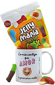 Tazas graciosas con frase Tazas originales para regalar Regalos originales para hombre y mujer Caja regalo cumpleaños Amigo invisible (Amor)