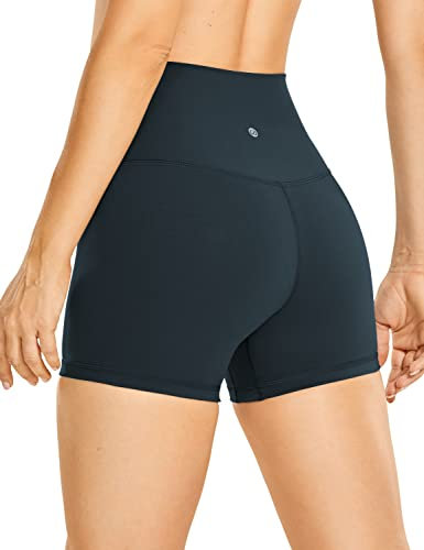 CRZ YOGA Femme Short Cycliste Sport Décontracté Legging De Yoga Sport Taille Haute Pantalon - 10cm Vert foncé 40
