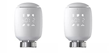 RANRAO 2 Stück Smartes Heizkörperthermostat Elektronisch - Programmierbares Zigbee Heizkörperthermostatventil - Thermostat heizung Digital - Energiesparen, Zeitplan, Steuerung unterwegs über APP