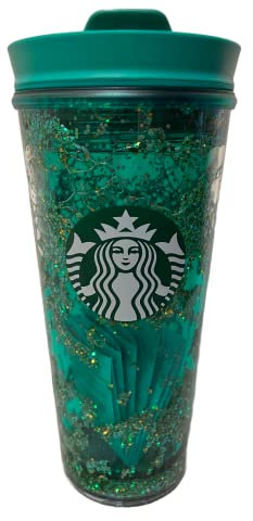 STARBUCKS Holiday Tumbler Glitter (Green)