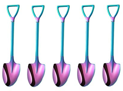 10 Pack Stainless Steel Mini Coffee Spoons, 4.7 Inches - Rainbow Demitasse Espresso Spoons for Dessert, Tea, Appetizer & Party Supplies