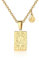 RIXERKOC Sternzeichen-Halskette für Frauen Konstellation Tarot-Karten-Anhänger Doppelseitig 18K Gold Edelstahl Sternzeichen-Schmuck Geschenke für Mädchen (Leo)