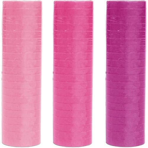 Playflip 3 Rollen Luftschlangen rosa pink Mix | schwer entflammbar