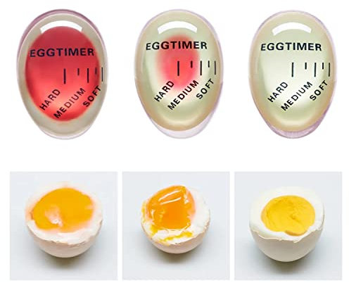 Minuteur d'Oeufs Durs Indicateur Pour Cuisson Dur, Doux, Moyen - Réutilisable, Changement de Couleur, Non Toxique, Sûr - Outil de Cuisine Sans BPA