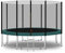 Baunsal® Trampolin Outdoor Ø 366 cm (EXD) grün als Komplettset mit Federabdeckung, Sprungmatte, Netz und Leiter - Gartentrampolin Spielzeug für Kinder