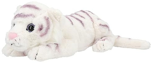 Depesche 12521 TOPModel Fantasy Tiger - Kuscheltier Tiger mit weißem Fell und Glitzeraugen, ca. 40 cm großer Plüschtiger