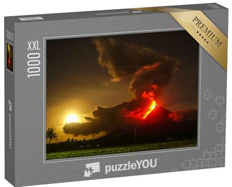Puzzle 1000 Teile XXL „Ausbruch des Mayon-Vulkans auf den Phlilippinen“ – aus der Puzzle-Kollektion Philippinen