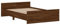 vidaXL Cadre de Lit Tête de Lit et Pied de Lit, Lit Double avec Sommier à Lattes, Lit Adulte, Meuble de Chambre, Moderne, Chêne Brun 120x190 cm