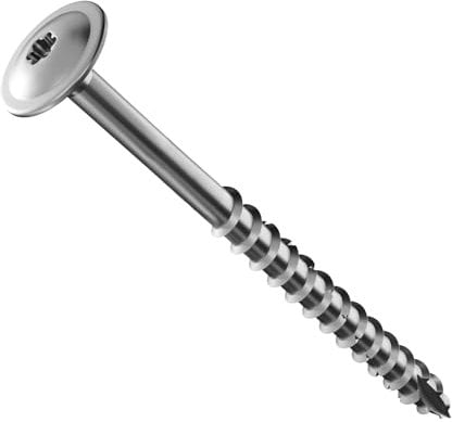 Lot de 50 vis à tête plate en acier inoxydable A2 8 x 180 mm - Qualité allemande avec homologation ETA