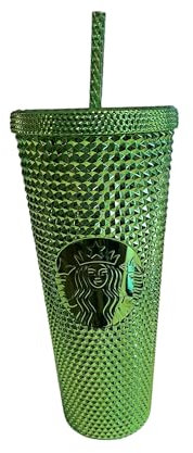 Starbucks Trinkbecher mit Strohhalm, 2023, Grün, Metallic, 600 ml