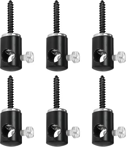 DC VOLTAGE Modern Ceiling Design Hook 6 Pack Pendant and Chandelier Lighting Hook for Wall Modern Ceiling Fixture with Adjustable Screw Ideal for Hanging Lights in Dining Rooms Garages DIY Projects