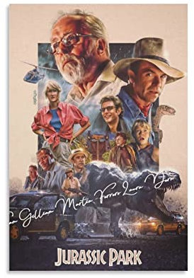 WYYXF Leinwand Richard Attenborough Sam Neill Jeff Goldblum Ariana Richards Sam Gilliam Martin Ferrero Laura Dern ohne Rahmen (30 x 50 cm)