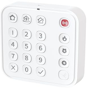 Arlo Kabellose Tastatur für Arlo Home-Sicherheitssystem – Arlo zertifiziertes Zubehör – Alarmtastatur, DIY-Installation, integrierte Sirene, Weiß – KB1001