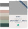 Dreamzie Drap Housse 160 x 200 Bonnet 35 cm pour Matelas Épais - 100% Microfibre - Gris, Certifié sans Produits Chimiques (Oeko TEX), Drap Housse avec Élastique Complet