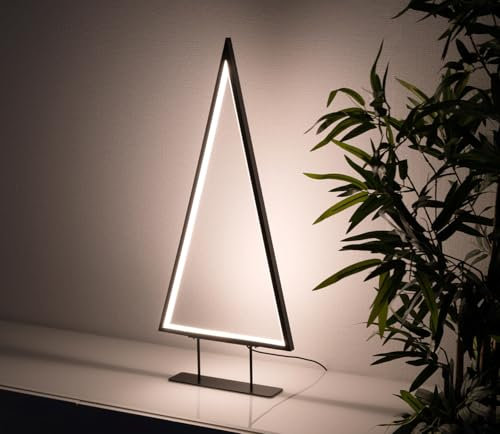 Carlo Milano LED Baum: Design-Metall-Weihnachtsbaum, 141 LEDs, 70 cm Höhe, 2 m USB-Stromkabel (Weihnachtsbaum Metall modern, LED Lichterbaum innen)