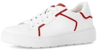 Gabor Damen Low-Top Sneaker, Frauen Halbschuhe,Freizeitschuhe,Laufschuhe,Freizeit,sportlich,straßenschuhe,Sportschuhe,Weiss/Flame,38.5 EU / 5.5 UK